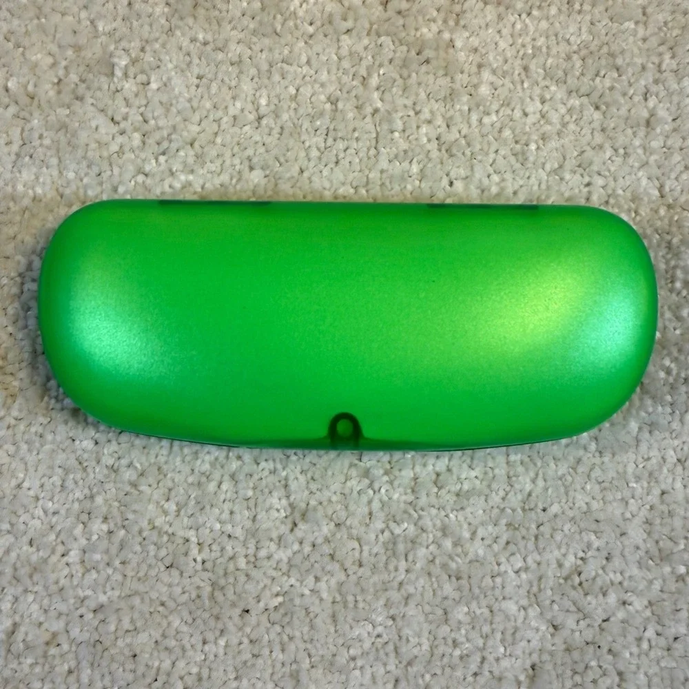 Occholini Kids Bright Green Hard‎ Shell Eyeglass Case Protective Carrying Pouch